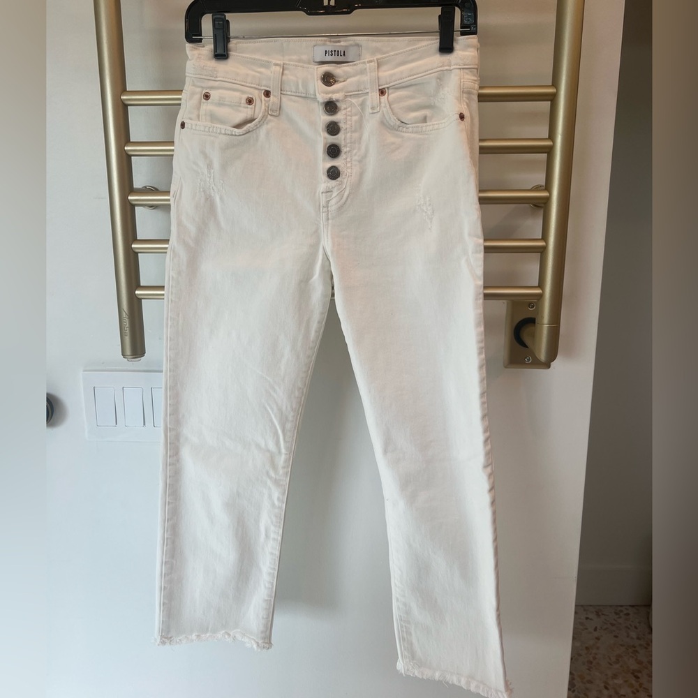 Pistola High Rise Women's White Jeans, size 26